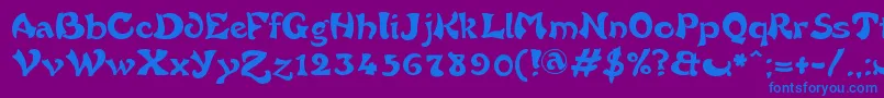 Frgrot Font – Blue Fonts on Purple Background