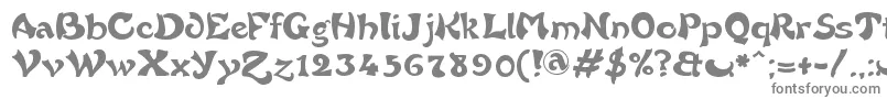 フォントFrgrot – 白い背景に灰色の文字