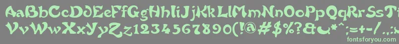 フォントFrgrot – 灰色の背景に緑のフォント