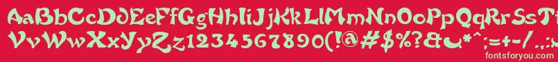 Frgrot Font – Green Fonts on Red Background