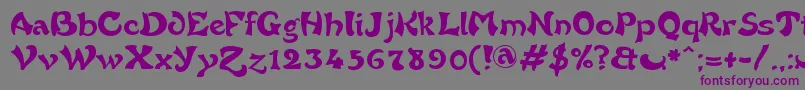 Frgrot Font – Purple Fonts on Gray Background