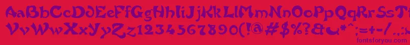 Frgrot Font – Purple Fonts on Red Background