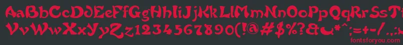 Frgrot Font – Red Fonts on Black Background