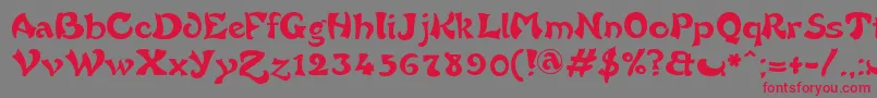 Frgrot Font – Red Fonts on Gray Background