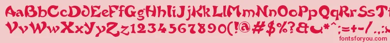Frgrot Font – Red Fonts on Pink Background