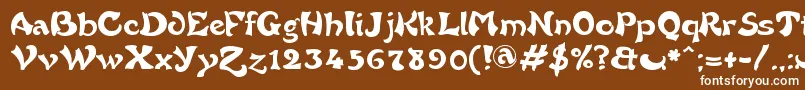 フォントFrgrot – 茶色の背景に白い文字