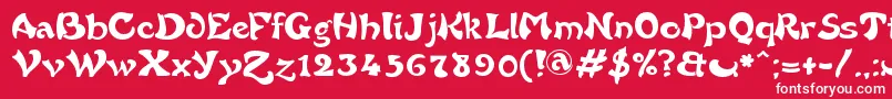 Frgrot Font – White Fonts on Red Background