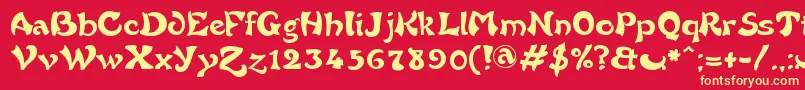 Frgrot Font – Yellow Fonts on Red Background
