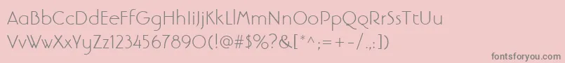 LinotypebanjomantextLight Font – Gray Fonts on Pink Background