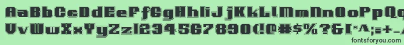 Шрифт VoortrekkerPro – чёрные шрифты на зелёном фоне