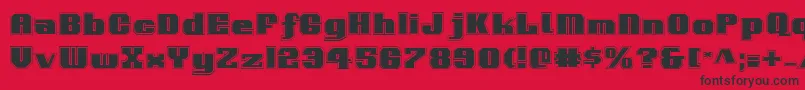 VoortrekkerPro Font – Black Fonts on Red Background