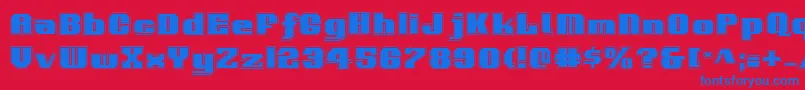 VoortrekkerPro Font – Blue Fonts on Red Background