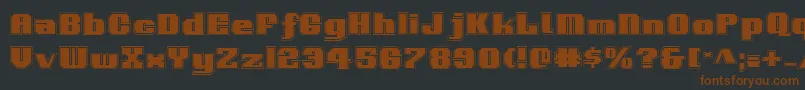 VoortrekkerPro-fontti – ruskeat fontit mustalla taustalla