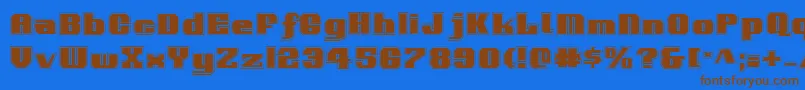 VoortrekkerPro Font – Brown Fonts on Blue Background