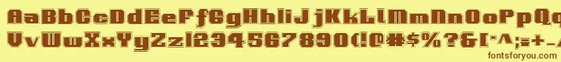 VoortrekkerPro Font – Brown Fonts on Yellow Background