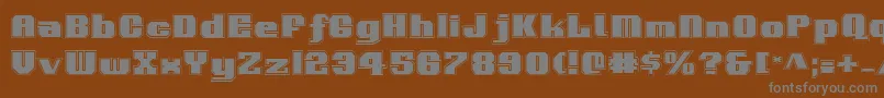 VoortrekkerPro Font – Gray Fonts on Brown Background