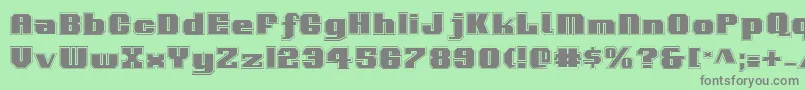 VoortrekkerPro Font – Gray Fonts on Green Background