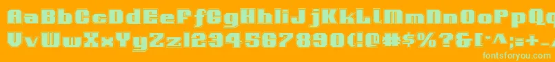 VoortrekkerPro Font – Green Fonts on Orange Background