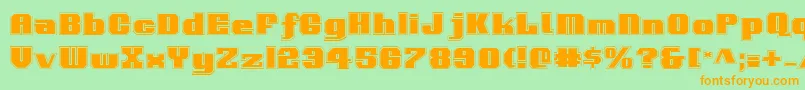 VoortrekkerPro Font – Orange Fonts on Green Background