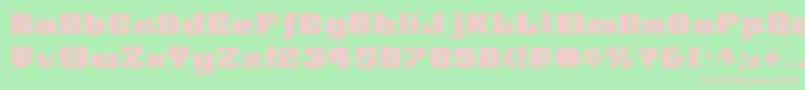 Шрифт VoortrekkerPro – розовые шрифты на зелёном фоне