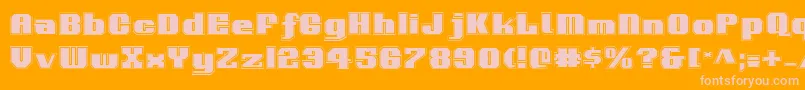 VoortrekkerPro Font – Pink Fonts on Orange Background