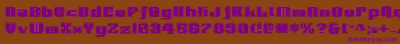 VoortrekkerPro Font – Purple Fonts on Brown Background