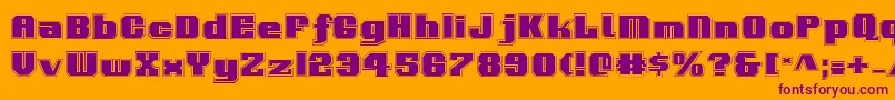 VoortrekkerPro Font – Purple Fonts on Orange Background