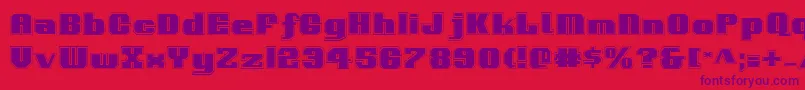 VoortrekkerPro-fontti – violetit fontit punaisella taustalla