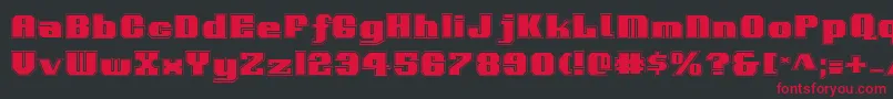 VoortrekkerPro Font – Red Fonts on Black Background