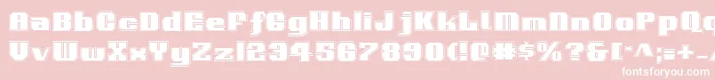 フォントVoortrekkerPro – ピンクの背景に白い文字