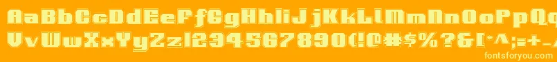 VoortrekkerPro Font – Yellow Fonts on Orange Background