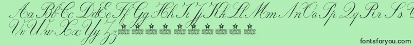 MarriageMomentPersonalUse Font – Black Fonts on Green Background