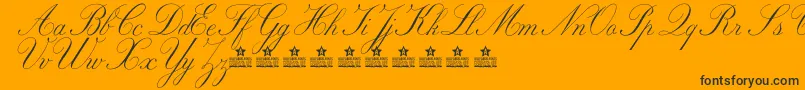 MarriageMomentPersonalUse Font – Black Fonts on Orange Background