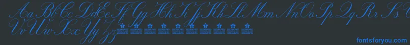 MarriageMomentPersonalUse Font – Blue Fonts on Black Background