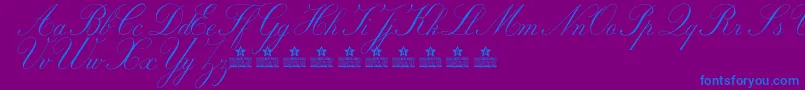 MarriageMomentPersonalUse Font – Blue Fonts on Purple Background