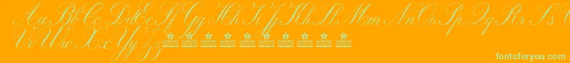 MarriageMomentPersonalUse Font – Green Fonts on Orange Background
