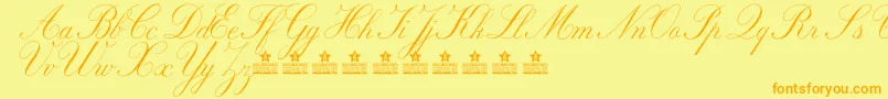 MarriageMomentPersonalUse Font – Orange Fonts on Yellow Background