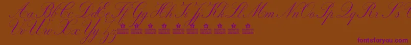 MarriageMomentPersonalUse Font – Purple Fonts on Brown Background