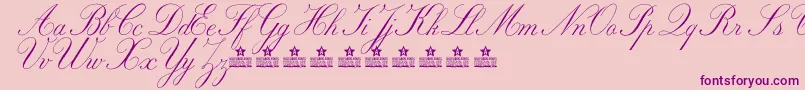 MarriageMomentPersonalUse Font – Purple Fonts on Pink Background