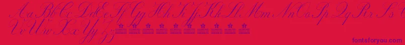 MarriageMomentPersonalUse Font – Purple Fonts on Red Background