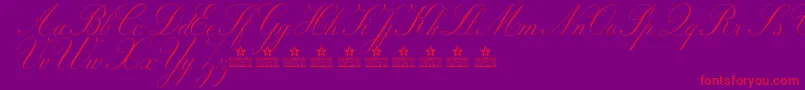 fuente MarriageMomentPersonalUse – Fuentes Rojas Sobre Fondo Morado