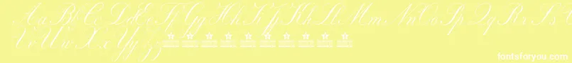 フォントMarriageMomentPersonalUse – 黄色い背景に白い文字