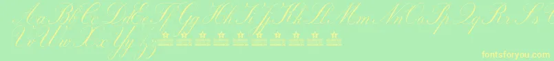 MarriageMomentPersonalUse Font – Yellow Fonts on Green Background