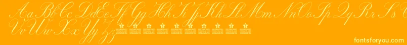 MarriageMomentPersonalUse Font – Yellow Fonts on Orange Background