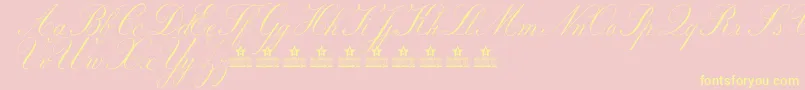 MarriageMomentPersonalUse Font – Yellow Fonts on Pink Background