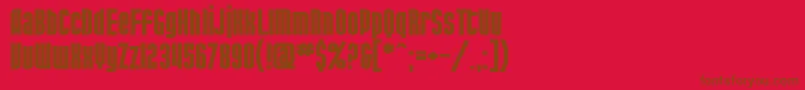 SfPortMckenzieExtendedBold Font – Brown Fonts on Red Background