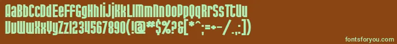 Шрифт SfPortMckenzieExtendedBold – зелёные шрифты на коричневом фоне