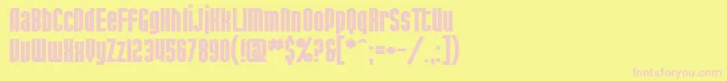 SfPortMckenzieExtendedBold Font – Pink Fonts on Yellow Background