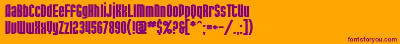 SfPortMckenzieExtendedBold Font – Purple Fonts on Orange Background