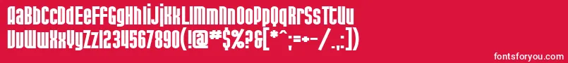 フォントSfPortMckenzieExtendedBold – 赤い背景に白い文字